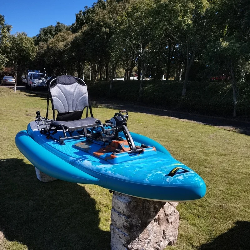

3 Air chamber widened inflatable SUP fishing boat fishing boat, aluminum alloy seat, pedal system adjustable direction