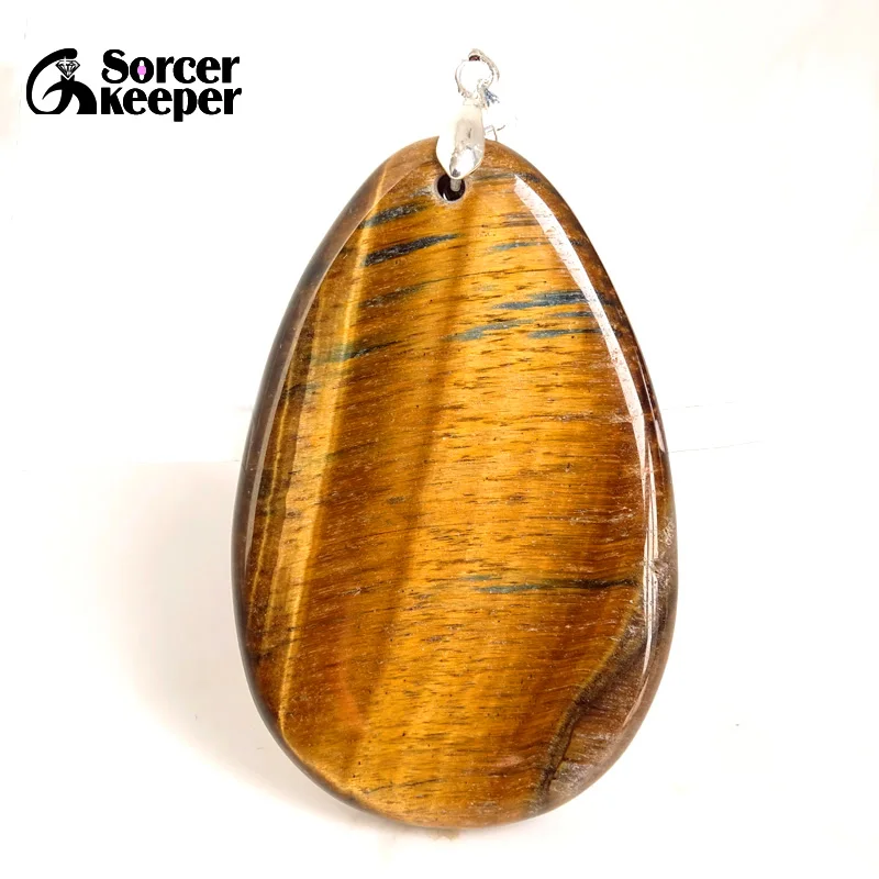 Real Female Natural Crystal Bijoux Femme Choker Necklaces Pendants Hand Made Iron Tiger Eye Stone Beads For Jewelry Making BA838