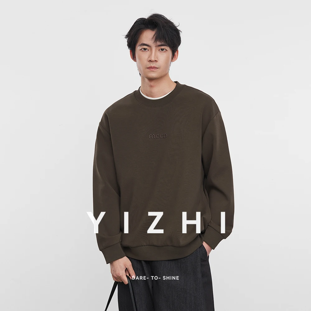 

Fashion Men's Round Neck Sweatshirt 2025 Spring and Autumn New Letter Embroidery Jacket Men's Long Sleeve Top Pullover