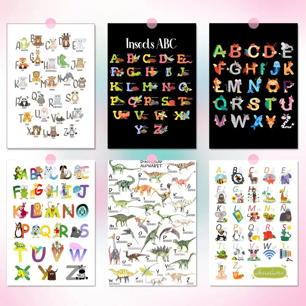 Animal Alphabet Educational Cozy Master Bedroom Minimalist Wall Hack Fast Room Remodel Simple Home Styling Simple Room Poster