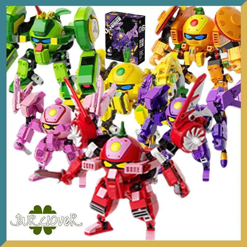 

JAKI Original Fruit Hero Squad Series F5-E0007 Strawberry Battle Treasure Model Assembly Collectibles And Decorative Items