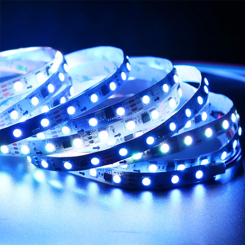 DC12V 2811 IC 5050 SMD RGB Strip Adresowalne piksele Led Światło 30/48/60/72 diody LED/m IP30/IP65/IP67 Wodoodporne 5m 150/240/300/360 diod LED