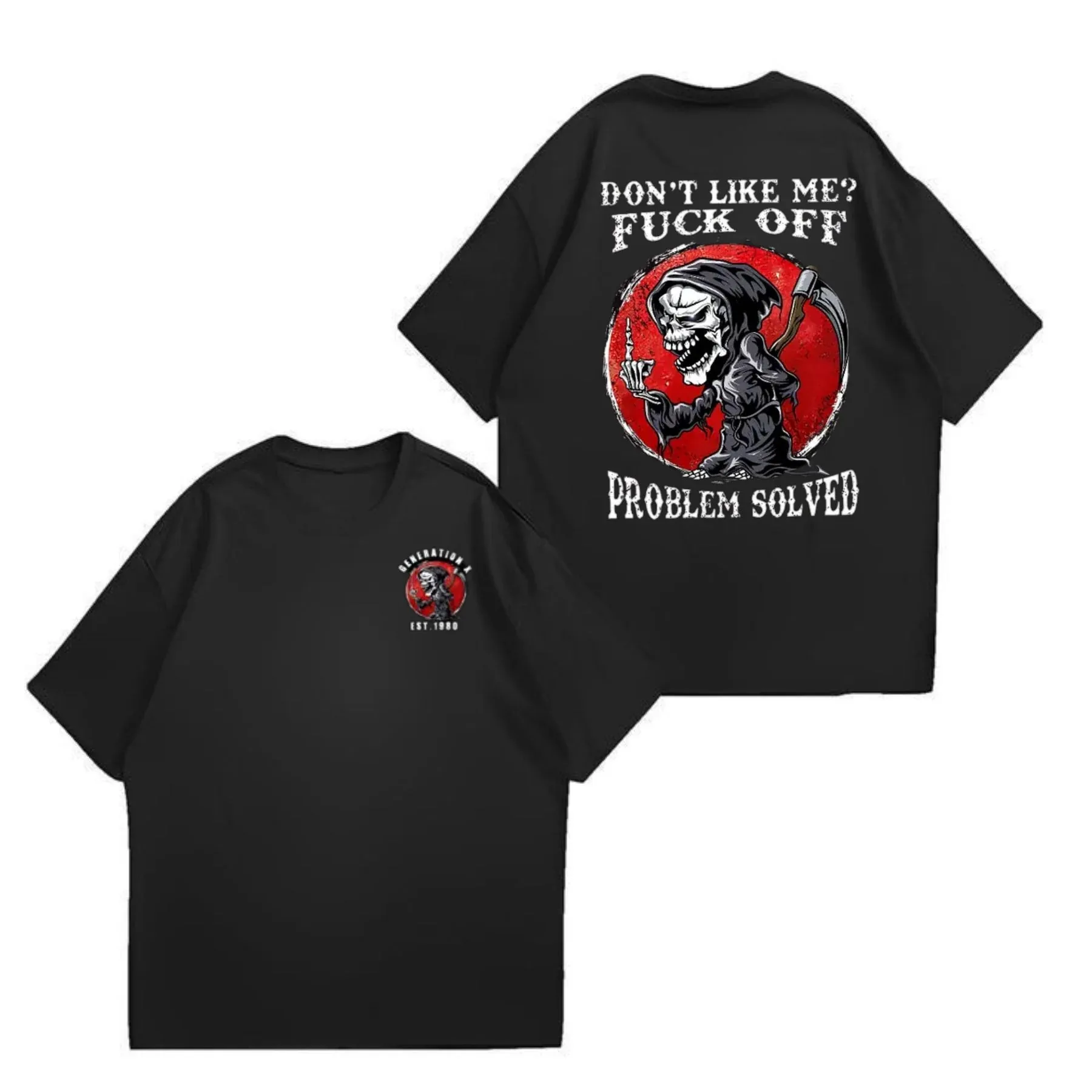 2025 Don't Like Me F_ck Off تم حل المشكلة - تي شيرت مضحك للهالوين الفاخر الراقية لكل من الرجال والنساء أفضل Y2k #3