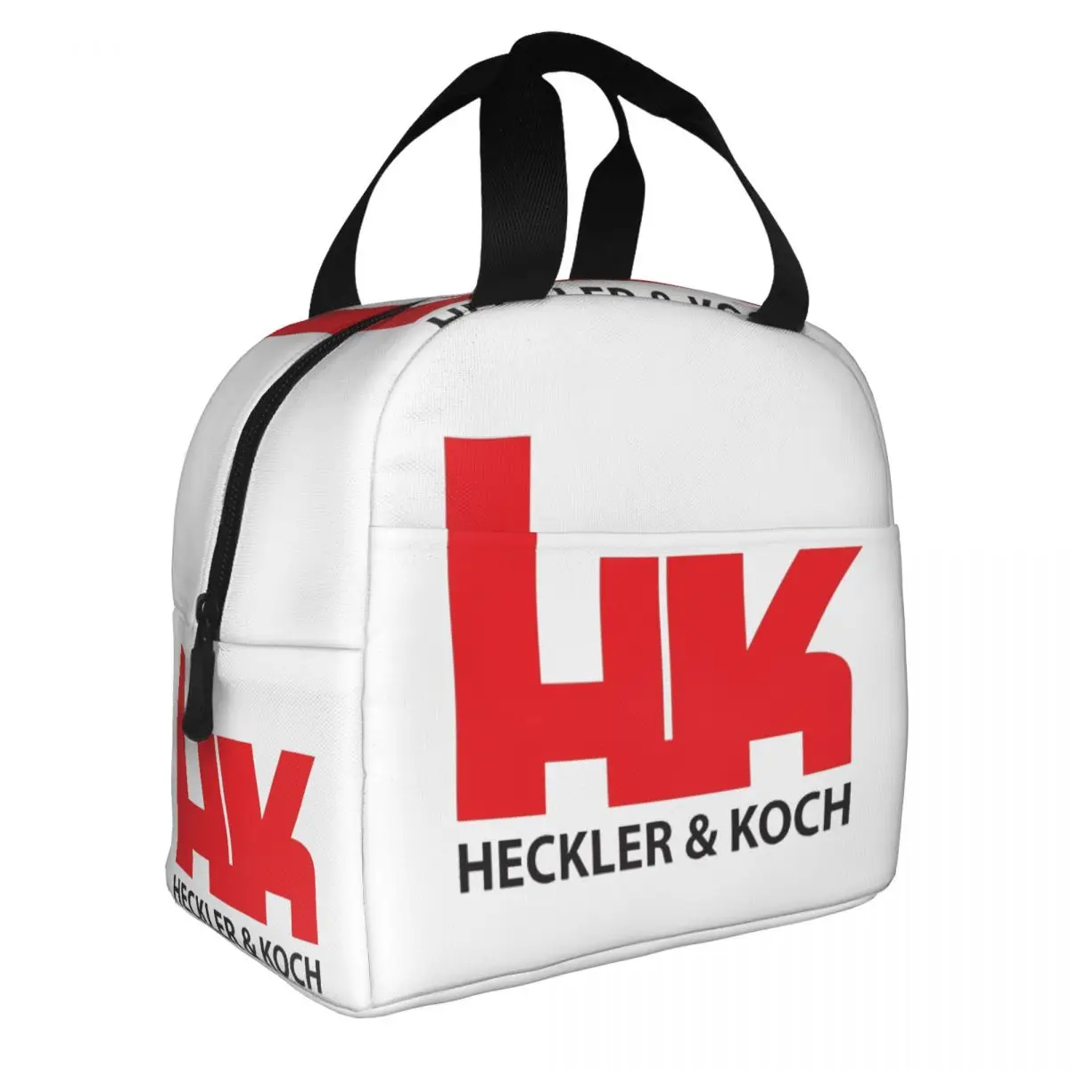 Custom Heckler And Koch HK Firearms Logo Lunch Bag Women Cooler Warm Insulated Lunch Box for Kids School Children