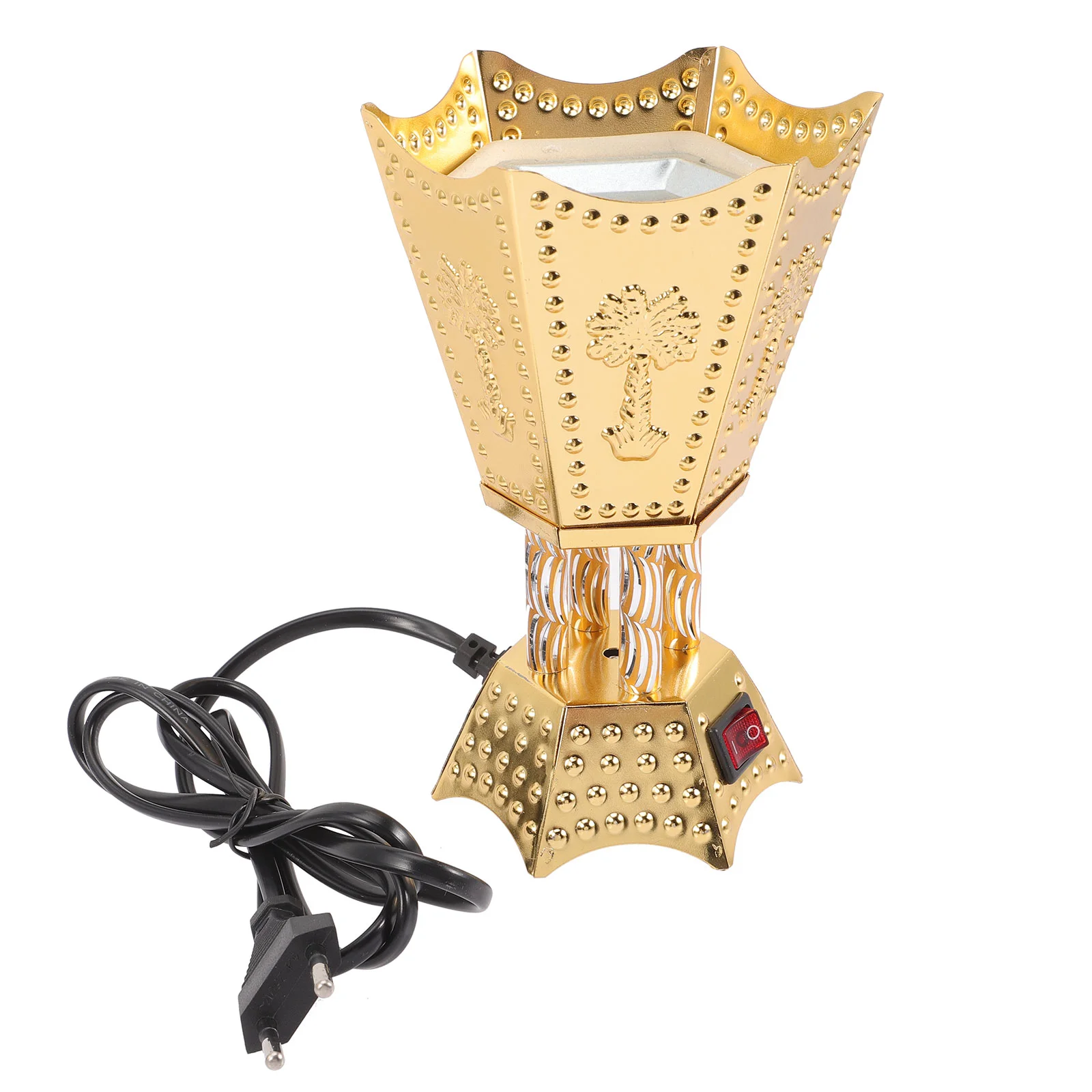 中東香炉ホルダー家の装飾用電気シルバー装飾品香炉合金 EU プラグアロマ