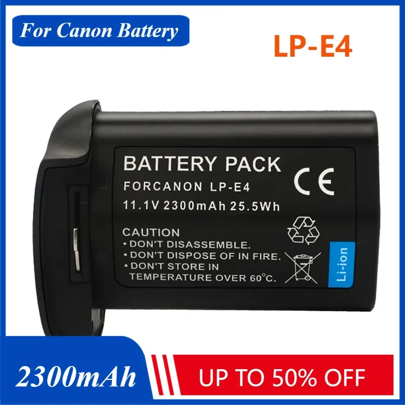 

11.1V 2300mAh LP-E4 Camera Battery for Canon EOS-1Ds Mark Ⅲ IV 1DX 1Ds3 1D3 1D4 Mark IV, EOS 1D C EOS 1D X