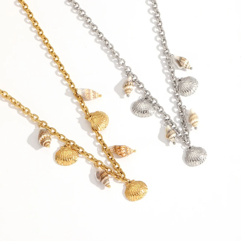 

PAPERPLUS | Conch Shell Necklace Women.and Girl.Stainless Steel.18k Gold.Special Souvenir Gifts .New Collection 2026