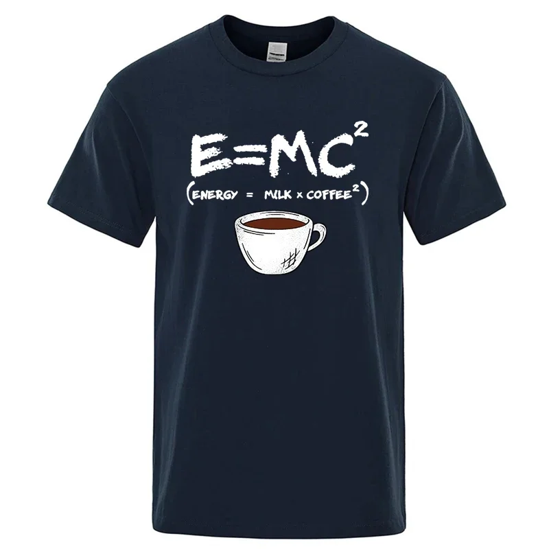 Humor Coffee Formula Graphic Tee Unisex Science Slogan Coffee Cup Print Casual Short Sleeve T-shirt Men Women Summer Top