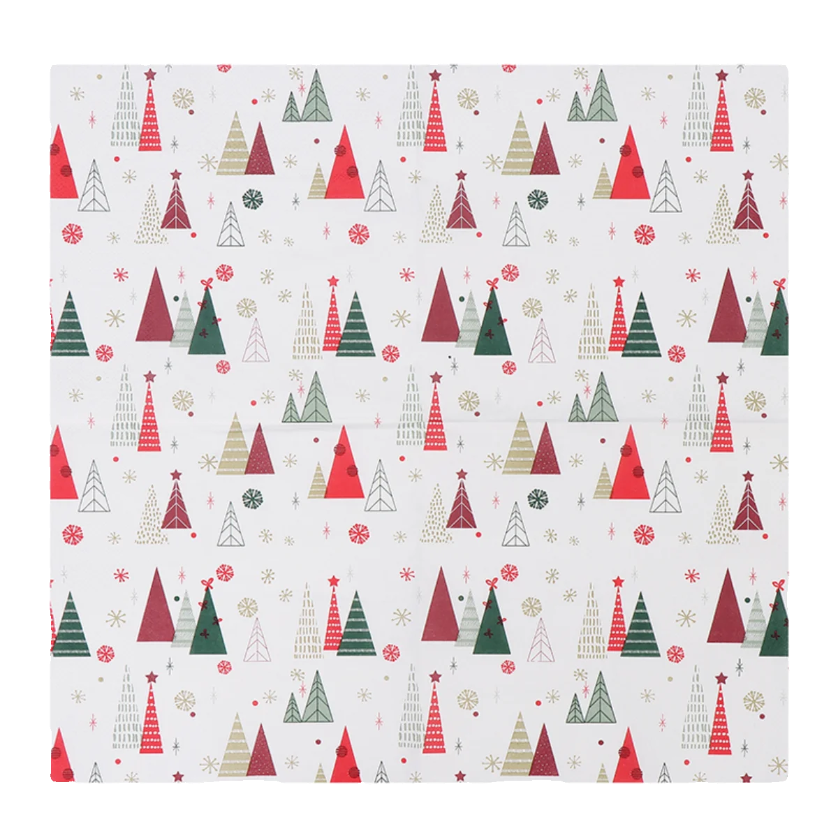 Papel de seda impreso para árbol de Navidad, decoración de mesa de fiesta de cumpleaños, colorido, de 2 capas, 10/20 piezas/Pac, 33x33cm