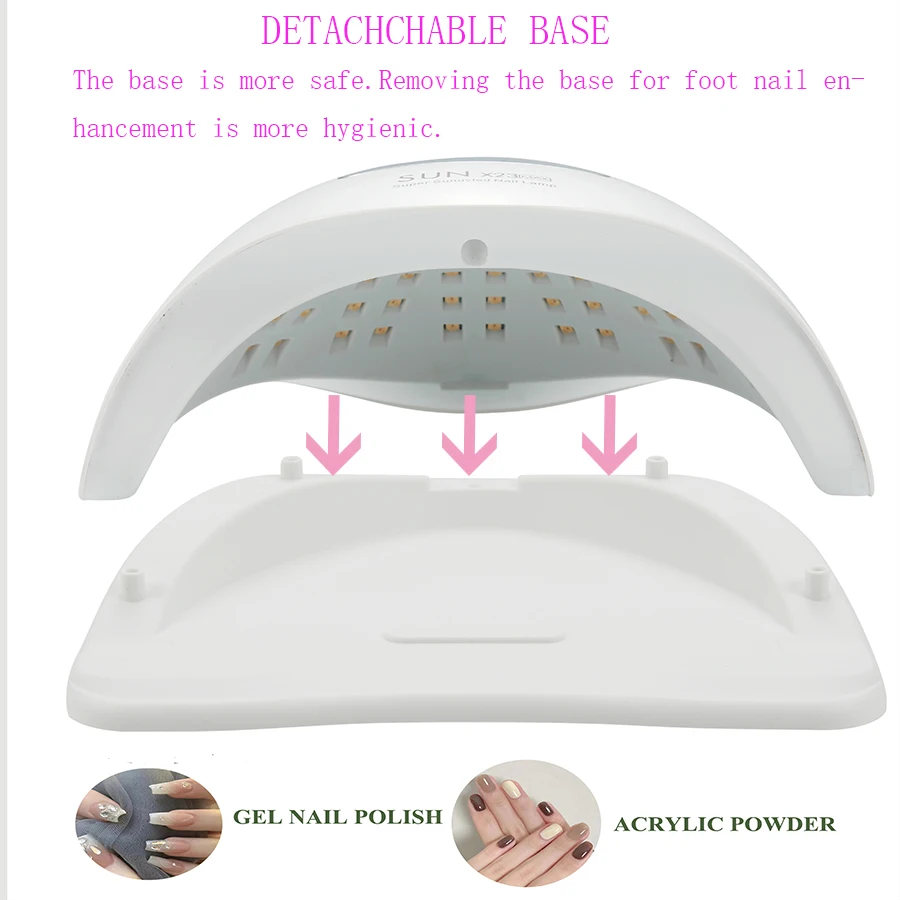 SUN X23 Max 81 المصابيح مجفف أظافر قوي مع شاشة كبيرة تعمل باللمس LED مسمار مصباح لعلاج جميع طلاء الأظافر هلامي التجفيف المهني