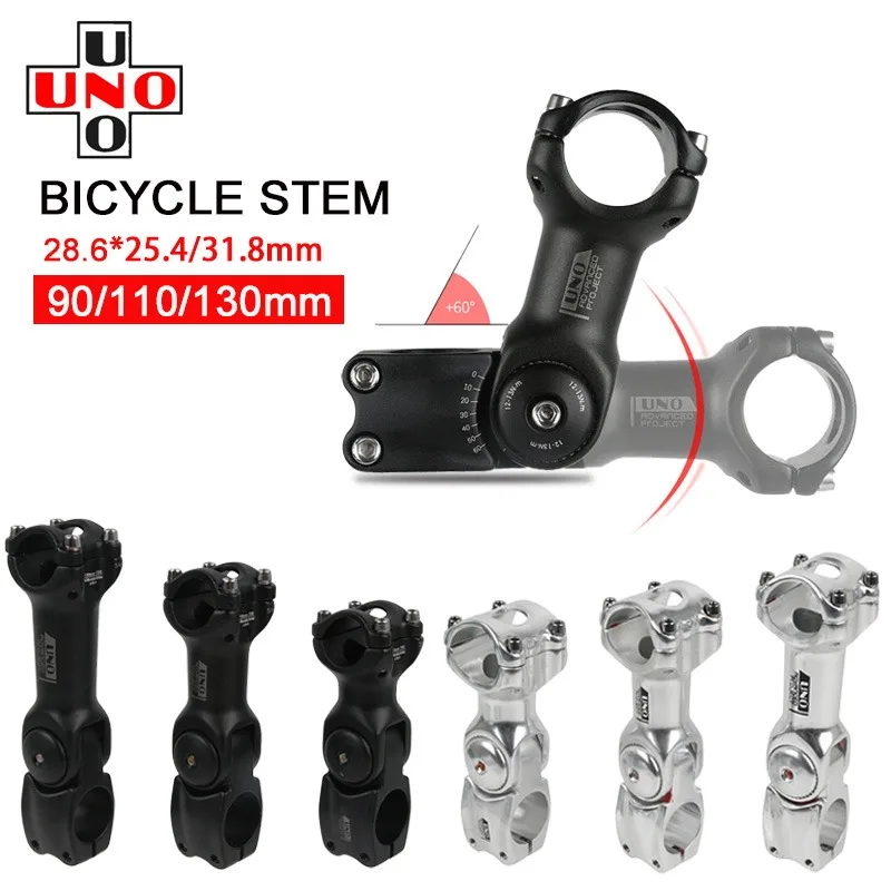 

UNO adjustable bicycle stem 25.4mm Mountain Road bike handlebar stem 31.8mm mtb handlebar height adjustment stem Cycling Parts