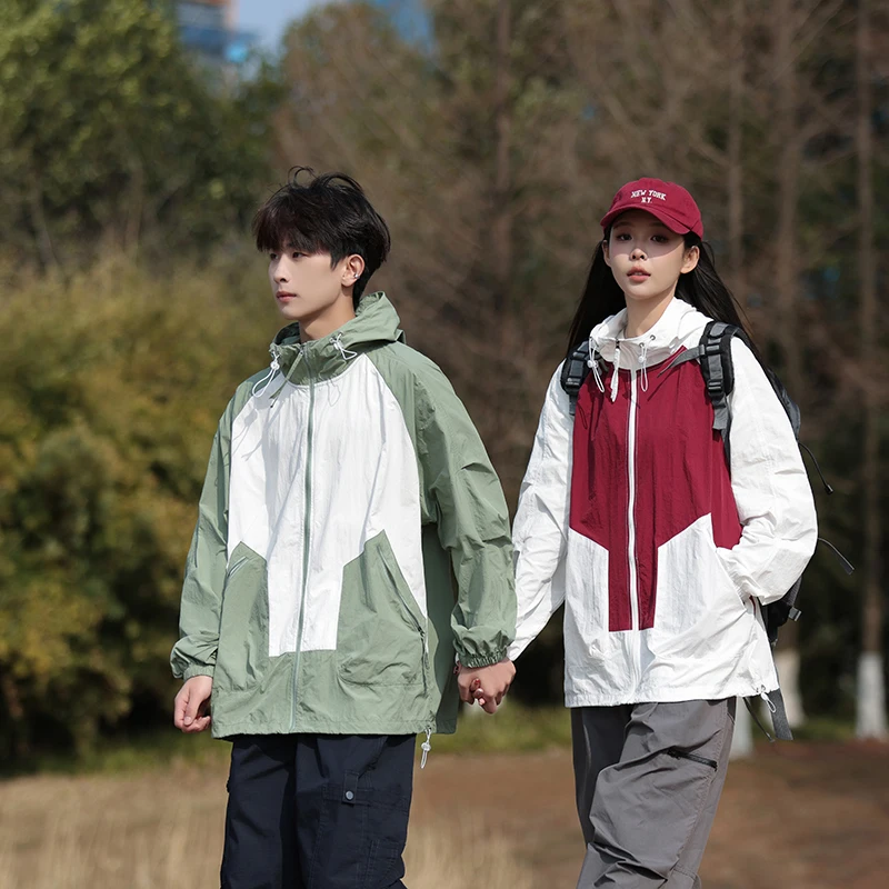 New Summer Fashionable Leisure Versatile Sunscreen Clothes For Teenagers Couple'S Loose Men'S Outdoor Hooded Uv Protective Coat