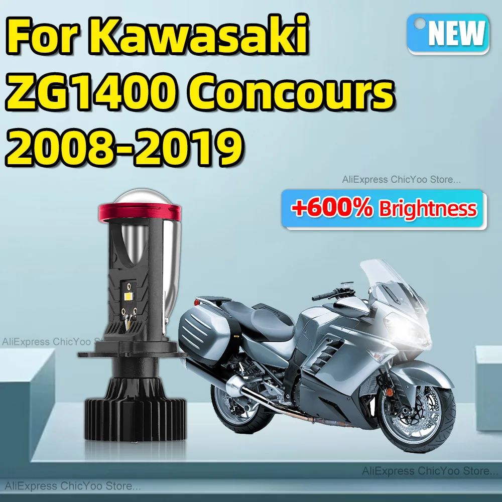 

For Kawasaki ZG1400 Concours 2008 2009-2019 15000LM LED H4 Motorbike Headlight Projector Lens Hi Lo Beam CSP Motorcycle Headlamp