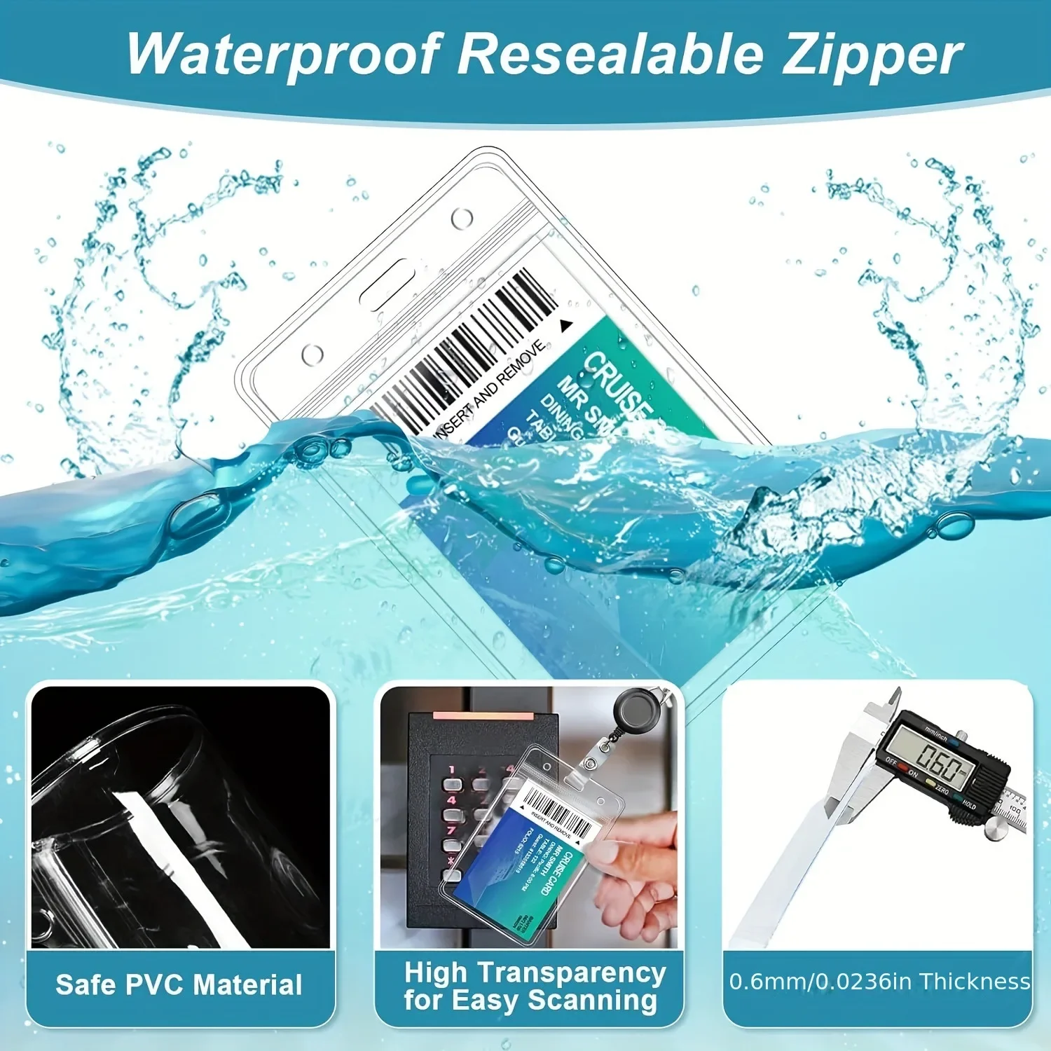 Nuove carte da lavoro retrattili Corda per il collo con fibbia facile da tirare Porta carte in PVC impermeabile Etichette per nome identificativo di lavoro Cordino anti smarrimento