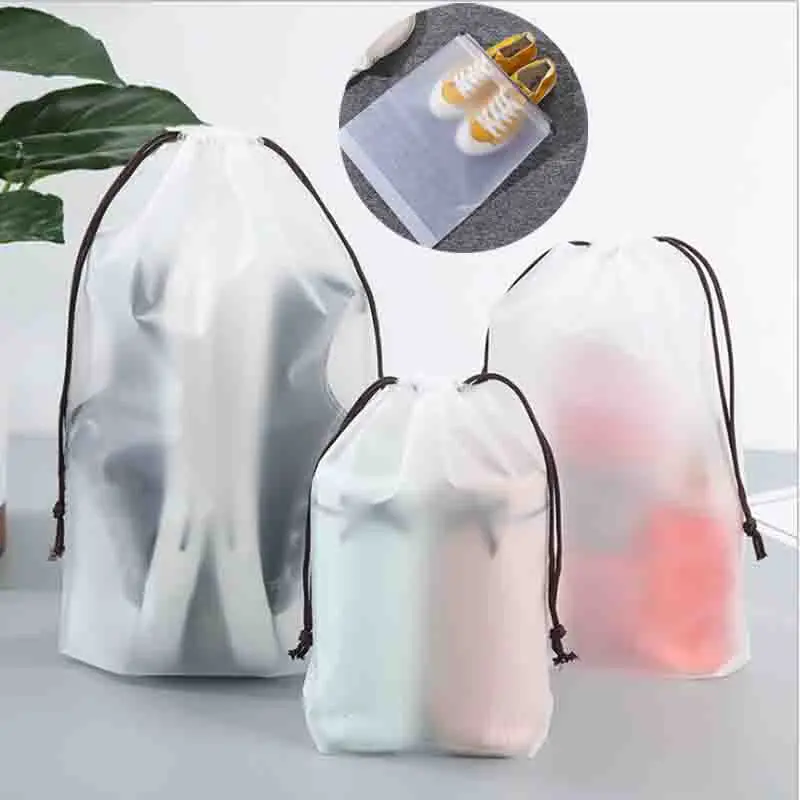 

3-30Pcs Household Drawstring Travel Organizing Clothes Packaging Bag Drawstring Storage Bag Portable Frosted Storage Shoe Bag
