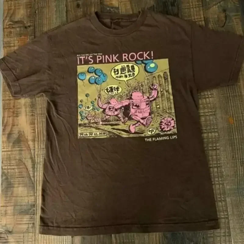 Hot Remake Flaming Lips T Shirt Yoshimi Battles Pick Robots Mic Check