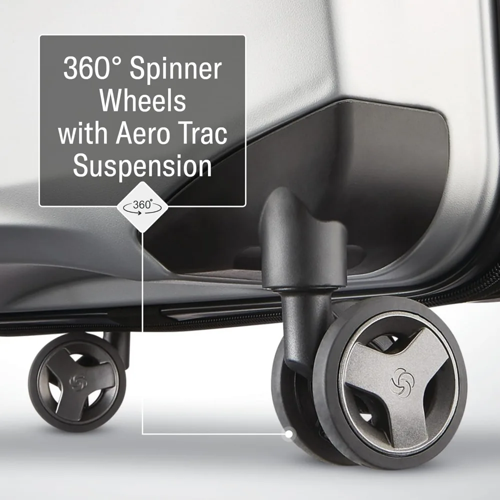 Equipaje de mano ligero y resistente a impactos de 20 pulgadas con 360 °   Ruedas giratorias y características ajustables para comodidad en viajes