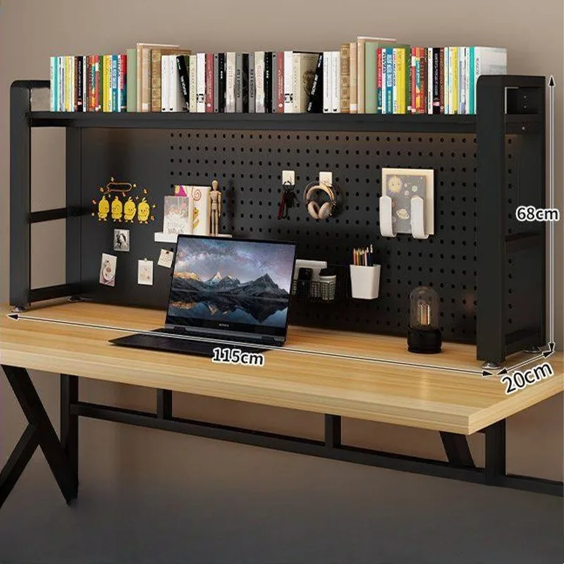 

Многофункциональная настольная полка-органайзер из кованого железа с перфорированной панелью, многоуровневая полка для хранения и демонстрации, многоярусная настольная книжная полка