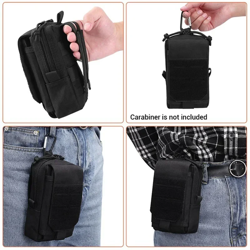 1000D Tactical Molle Pouch Mobile Phone Bag Case Waist Bag Tactical Men EDC Tool Bag Vest Pack Purse Hunting Compact Bag