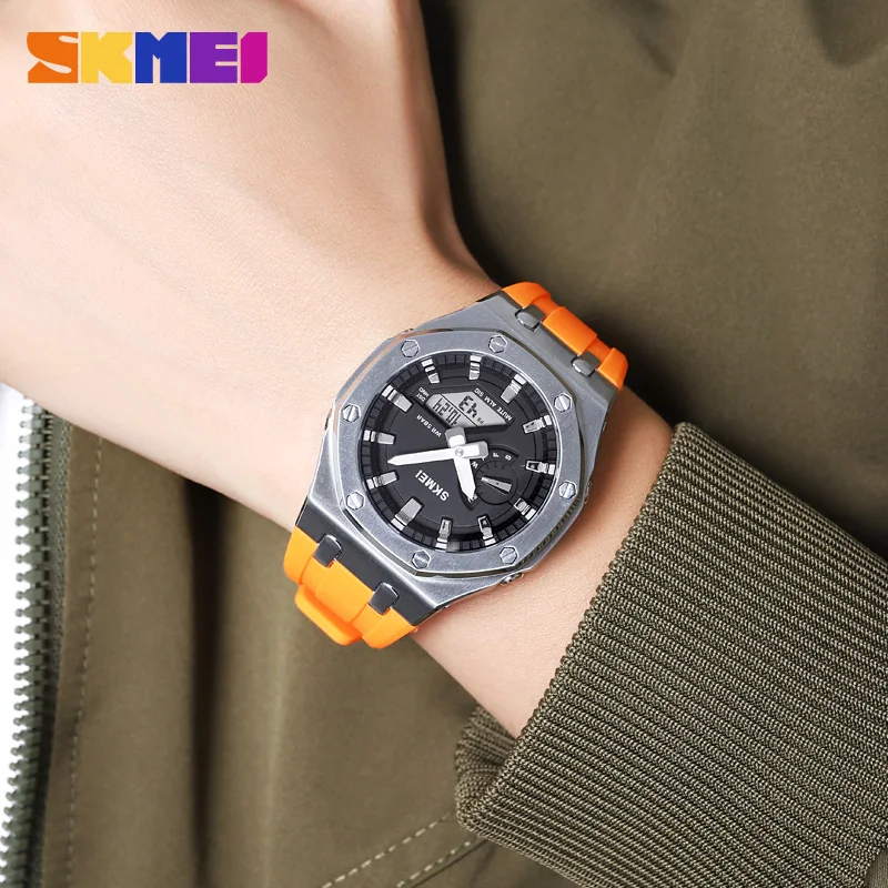 SKMEI 2243 Fashion Men\'s Watch Countdown Stopwatch Electronic Wristwatch 5Alarm Clock Daylight Saving Time reloj hombre