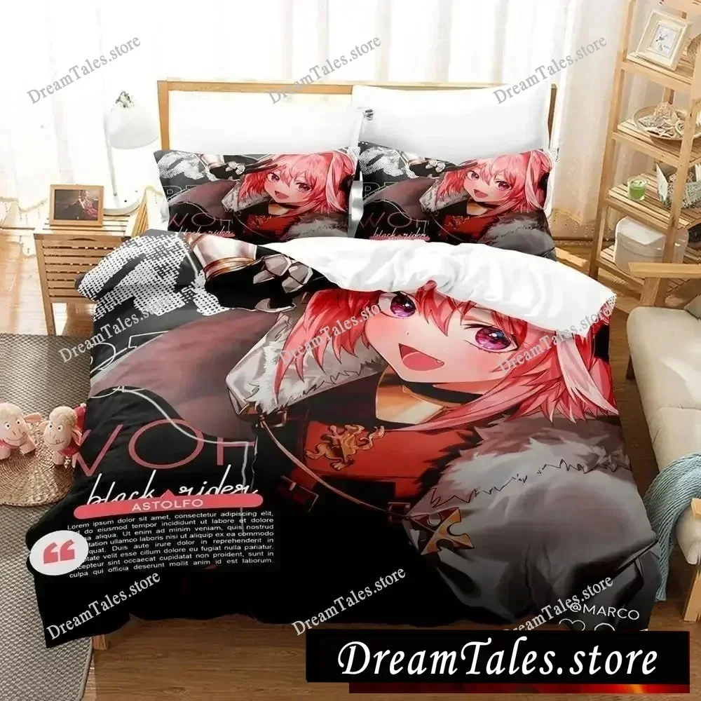 3D Printed Anime Fate - Astolfo Bedding Set Boys Girls Twin Queen Size Duvet Cover Pillowcase Bed Kids Adult Home Textileextile3