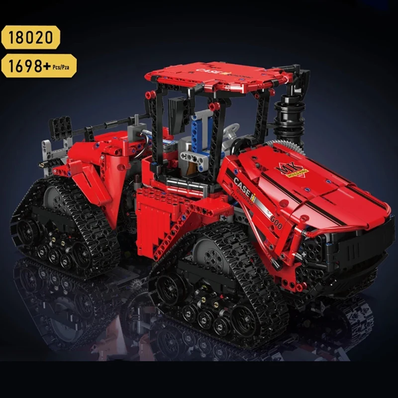 MOULD KING 18020 Technical Car Crawler Tractor Building Block RC All Terrain Plowing Truck Brick Toy Christmas Gift For Boy Kids