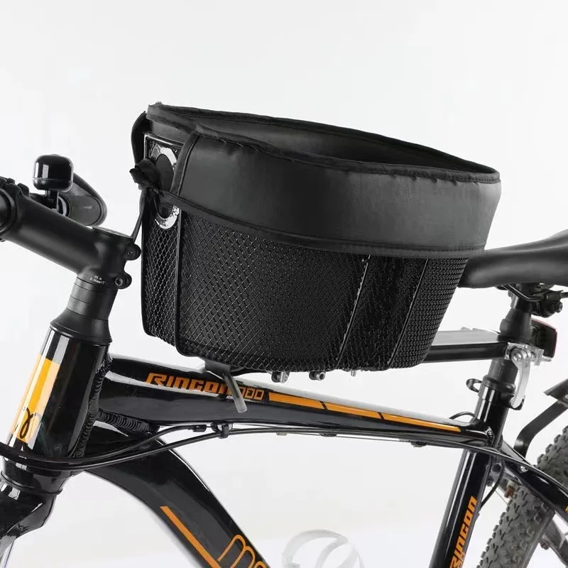 Pet Bike Basket Mountain Bike Shopping Basket Bicycle Front Cat Rack Bag Bicycle Seat Tube Pet Storage Bag Cycling Accessory