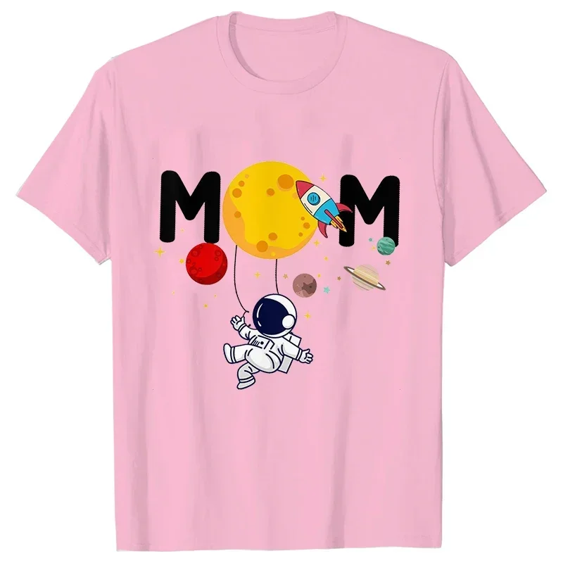 Boys Birthday T-shirts Astronaut Birthday T-shirts Family Suit Astronaut Clothing Rocket Tshirts Short Sleeve Space Clothing