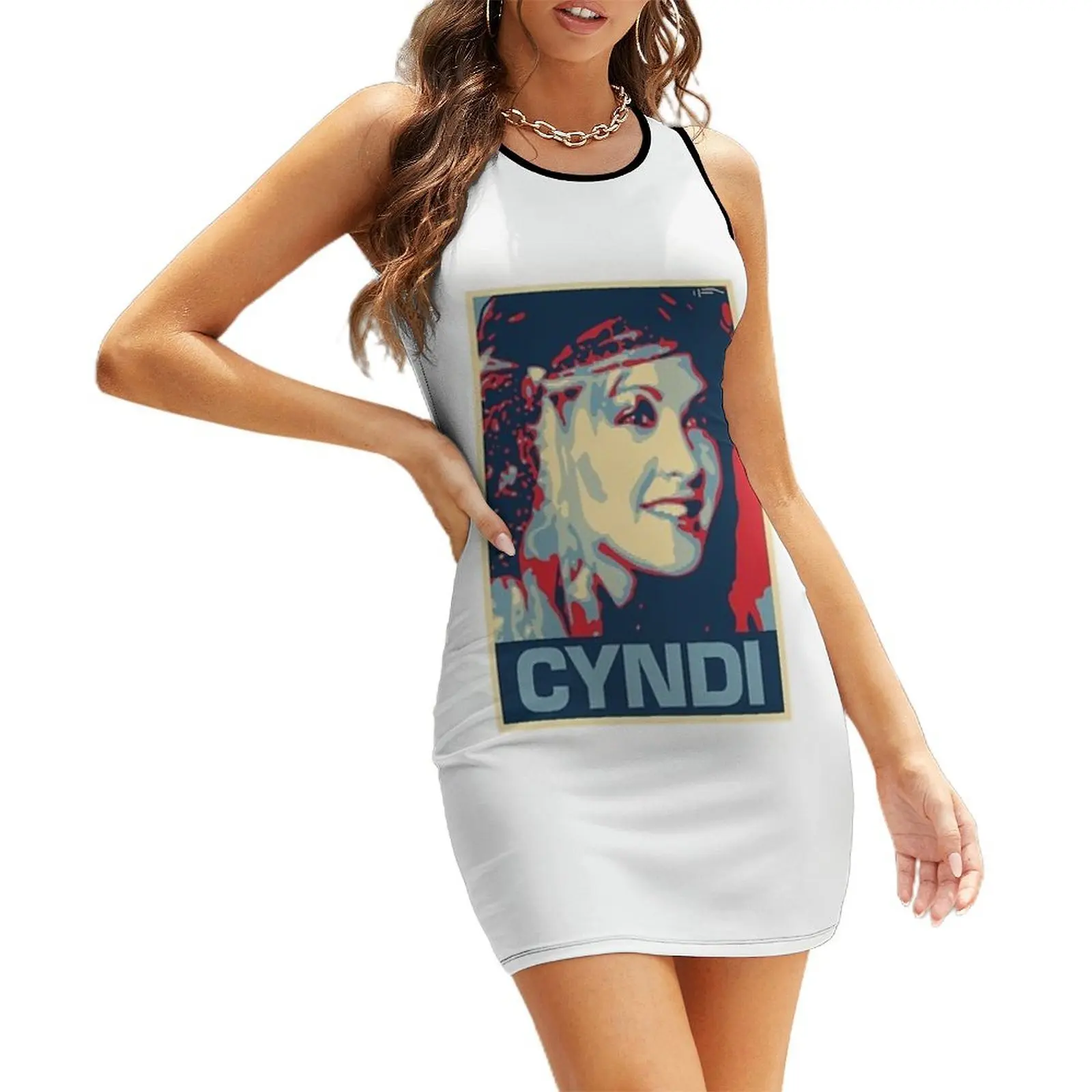 

Cyndi Sleeveless Sundress chic and elegant woman dress women's dresses luxury women's evening dress 2025 sexy dress