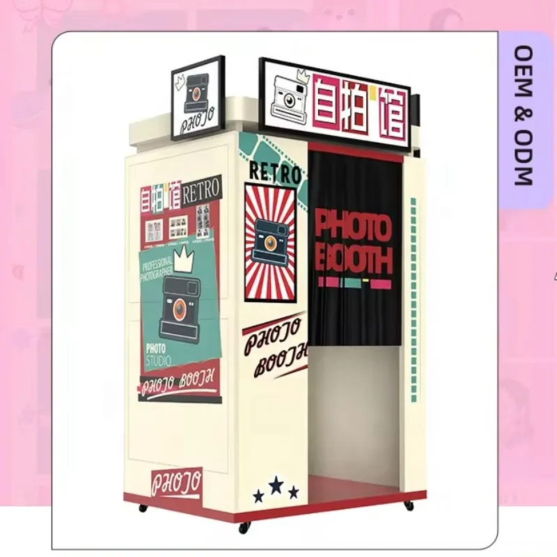 All in One Self-service Instant Photo Booth Machine With Printer and Camera Digital Camera Photo Booth