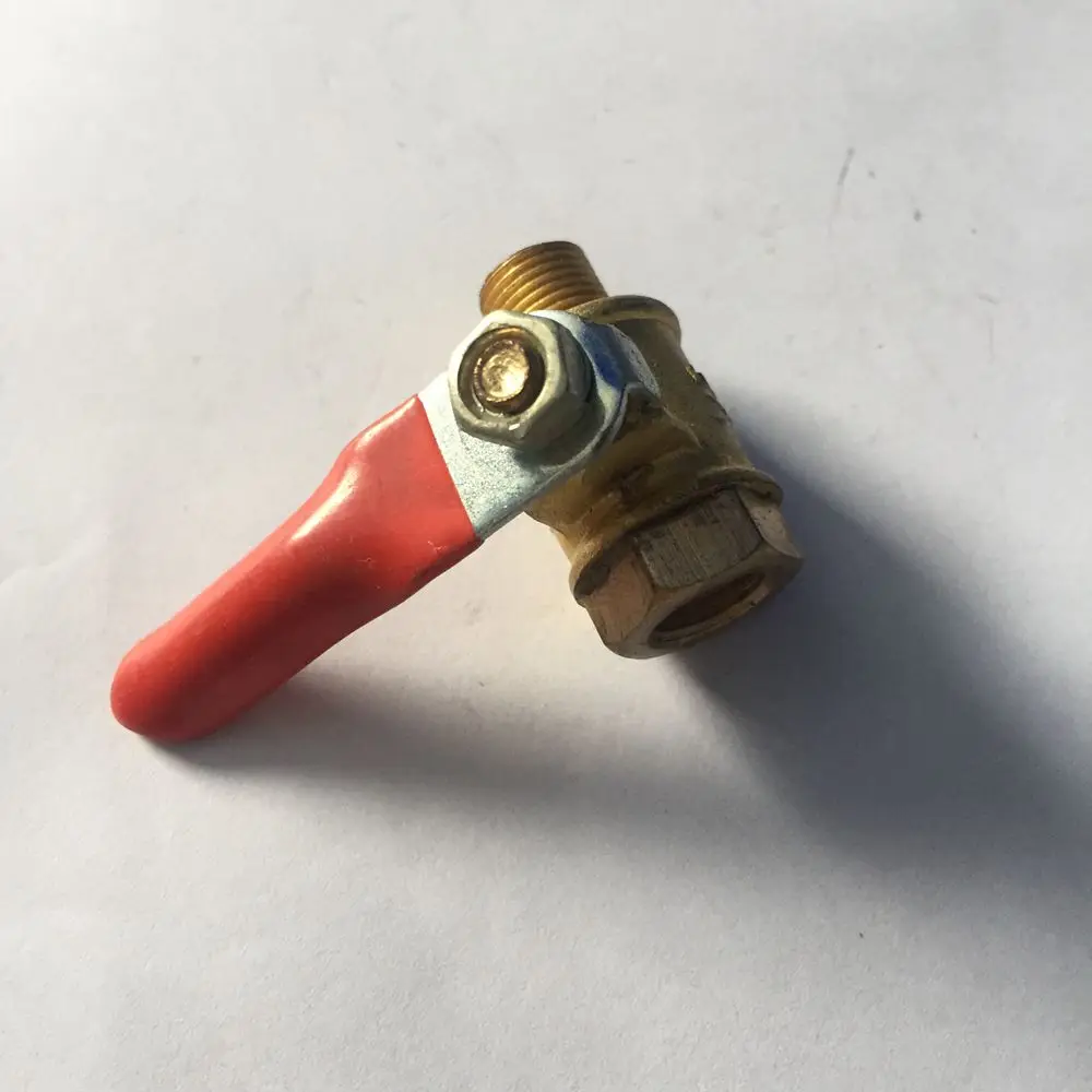 1PC 1/4'' 3/8'' 1/2'' 1/8" PT Female/Male Thread Brass Ball Valve Red Handle Copper Pipe Fitting Coupler Adapter