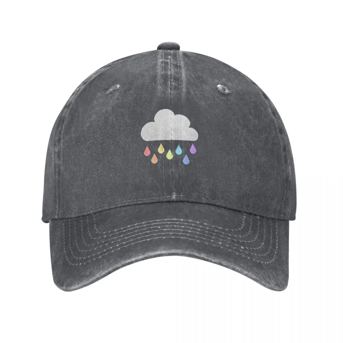 Rain Cloud - Rainbow Baseball Cap Visor Sports Cap Rave foam party Hat Men Caps Women's