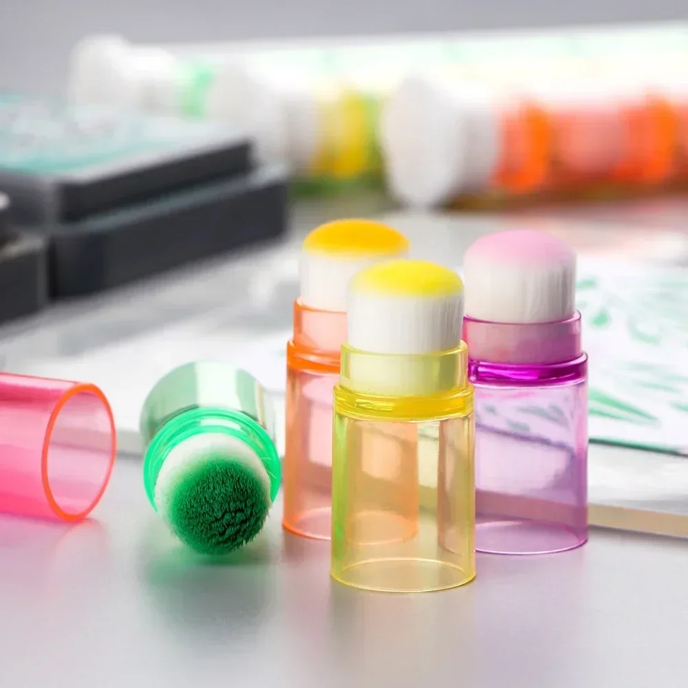 8 قطعة/المجموعة/مجموعة فرش خلاط صغيرة قابلة للتكديس أداة مزج الحبر ذات شعيرات ناعمة لصنع البطاقات والرسم لسهولة #6