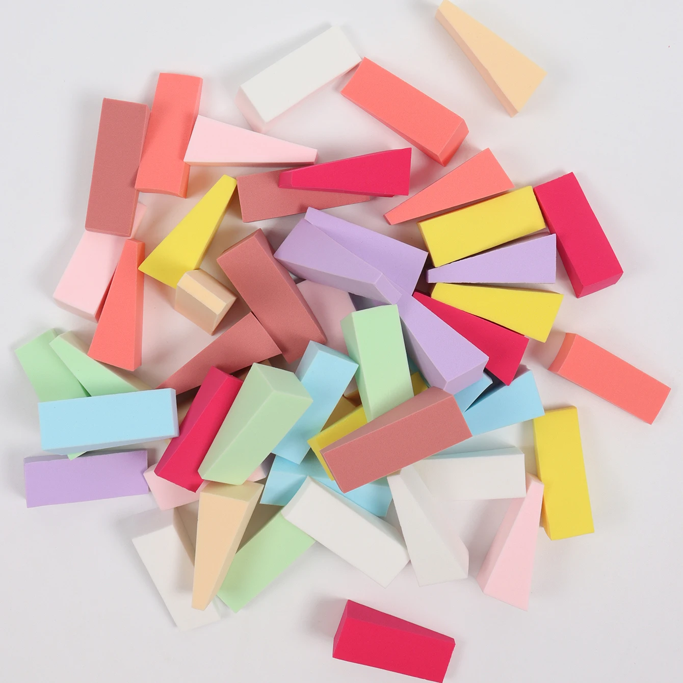 20-40-60-80-100 ピース/セットドライウェット使用メイクスポンジフェイスファンデーションコンシーラー Bb クリームパウダーブレンド汚れパフ化粧品ツール