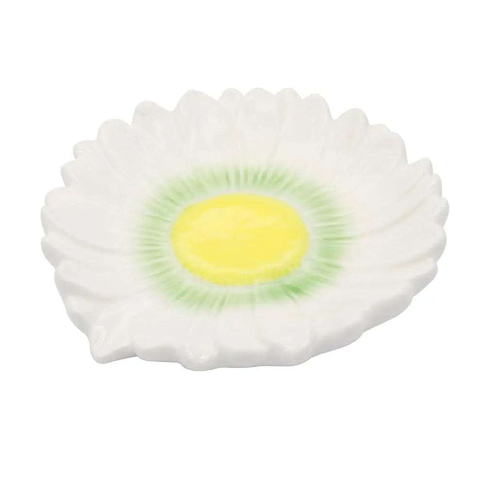 

Самоотводящаяся мыльница в форме цветка маргаритки, керамическая мыльница-водопад, экономитель мыла для ванной, душа, барной стойки