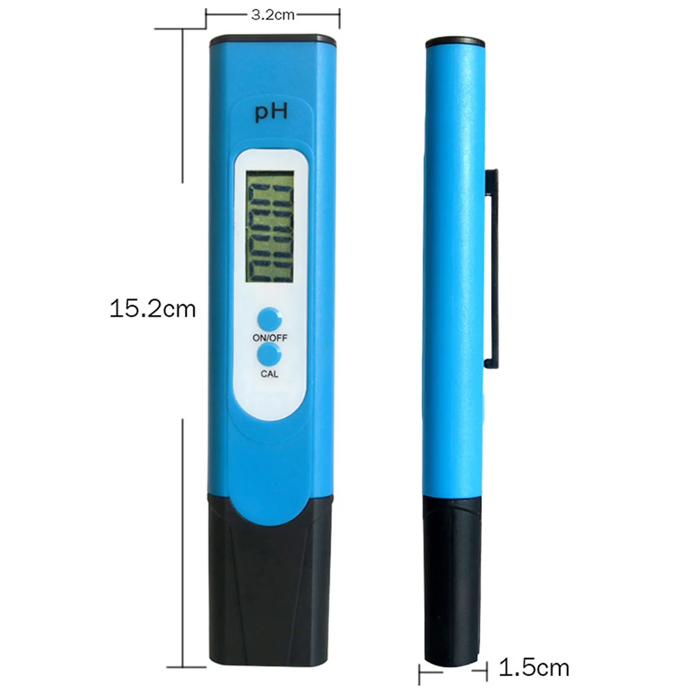 1pc Ph Digital Ph Meter Pen Schermo LED ad alta precisione per acquario Piscina Lab Sonda in plastica metallica Durevole e sicuro