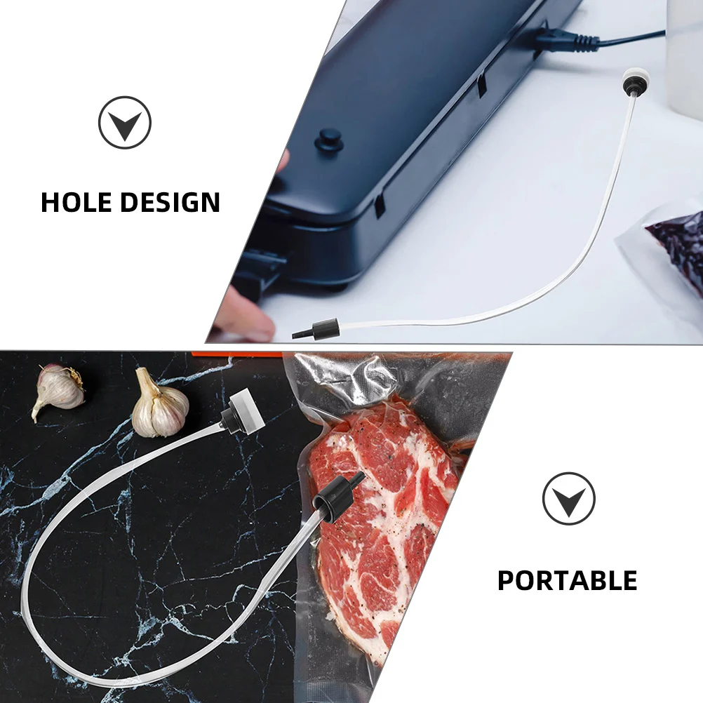 2 szt. Maszyna do pakowania próżniowego wąż do zgrzewania żywności rurki 4600X230X230CM plastikowy adapter do mocowania kuchennego