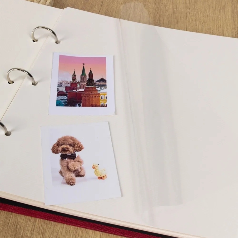 

New 16 Inch 60 Pockets Photo Album Self Adhesive Metal Clip DIY Album Cloth Cover Flat Memory Book Family Memory
