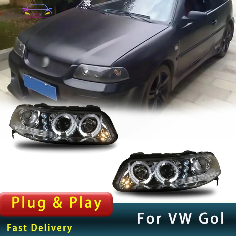 For Volkswagen Gol 2003-2007 Headlights DRL LED  Upgrade New Design Turn Signal Brake  Head Lamp  Accembly Auto Accessory