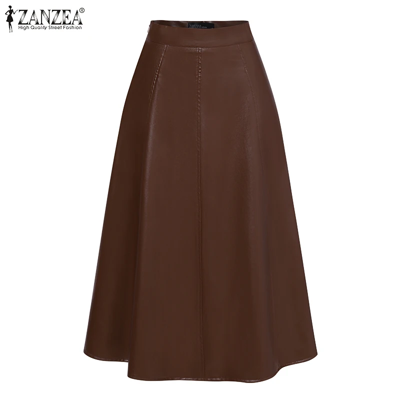 Pu Skirt Leather High-waisted Office - Image 4