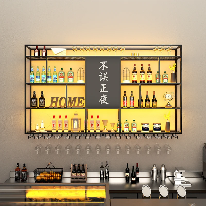 Designer Modern Bar Cabinet Shelves Living Room Storage Restaurant Kitchen Wine Cabinet Display Estante Drinking Bar Furniture