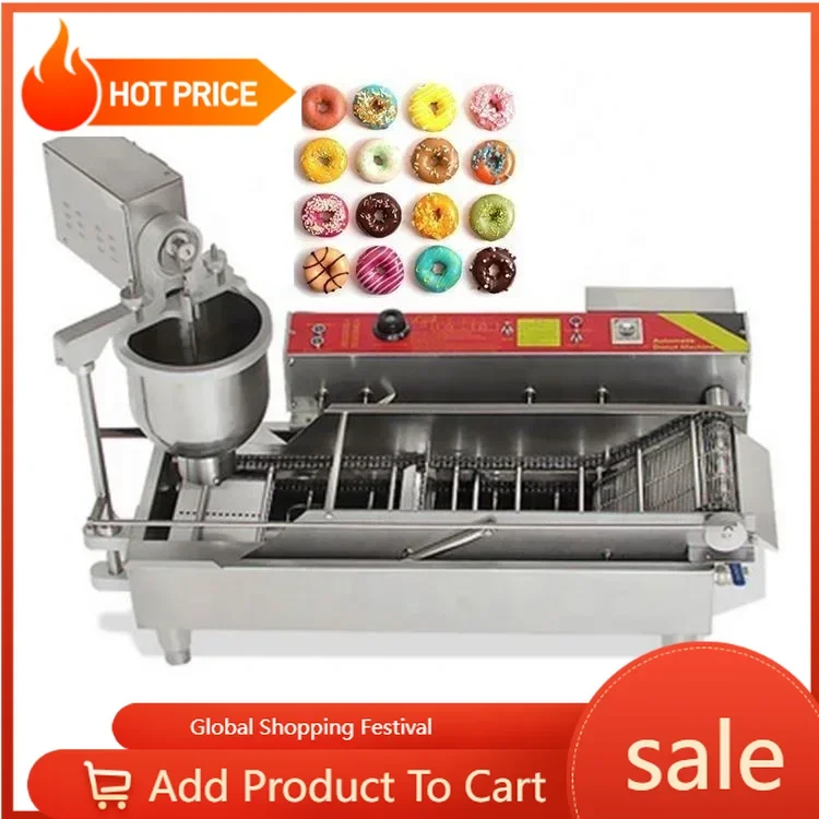 Integrated Donut Fryer & Maker Machine Commercial Doughnut Forming Frying Combined Equipment