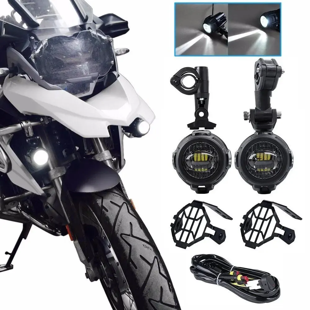 Motorcycle Front Fog Light Led Spot Driving Lamps For BMW R1200GS LC/ADV F800GS F700GS F650 K1600 LED Auxiliary Light 40W