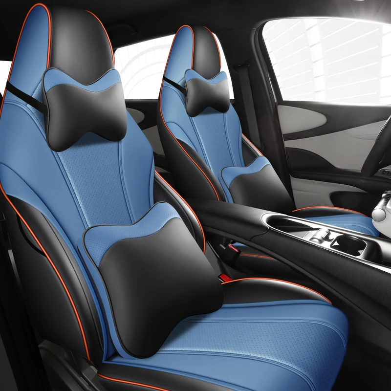 Full Surround PU Leather 5‑Seat Car Seat Covers Set Compatible with BYD DOLPHIN, Automotive Seat Cushion Protector