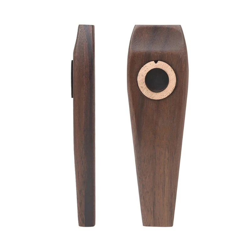 Professional Wooden Kazoos Flutes Diaphragm Mouth Kazoos Wooden Pallets Kazoo Companion For Guitar And Other Instrument