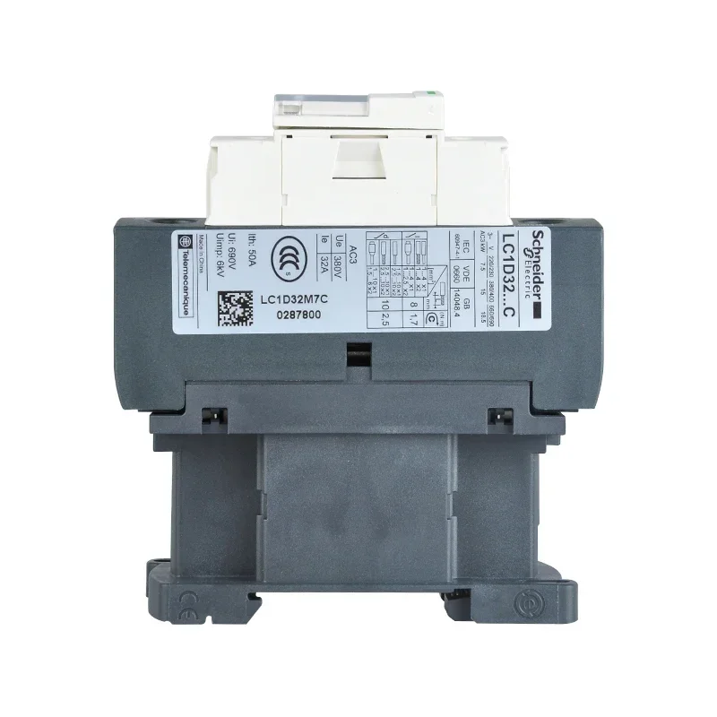 Schneider New black version AC Three-pole contactor 3P LC1D09 LC1D18 LC1D25 LC1D32 LC1D38 B7C F7C Q7C M7C 24V 110V 220V 380V