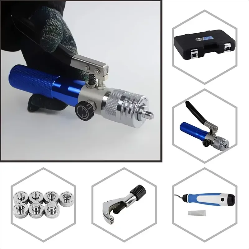 iGeelee Copper Tube Expander Hydraulic Tube Swaging & Expanding Tool Kit Range 1/2