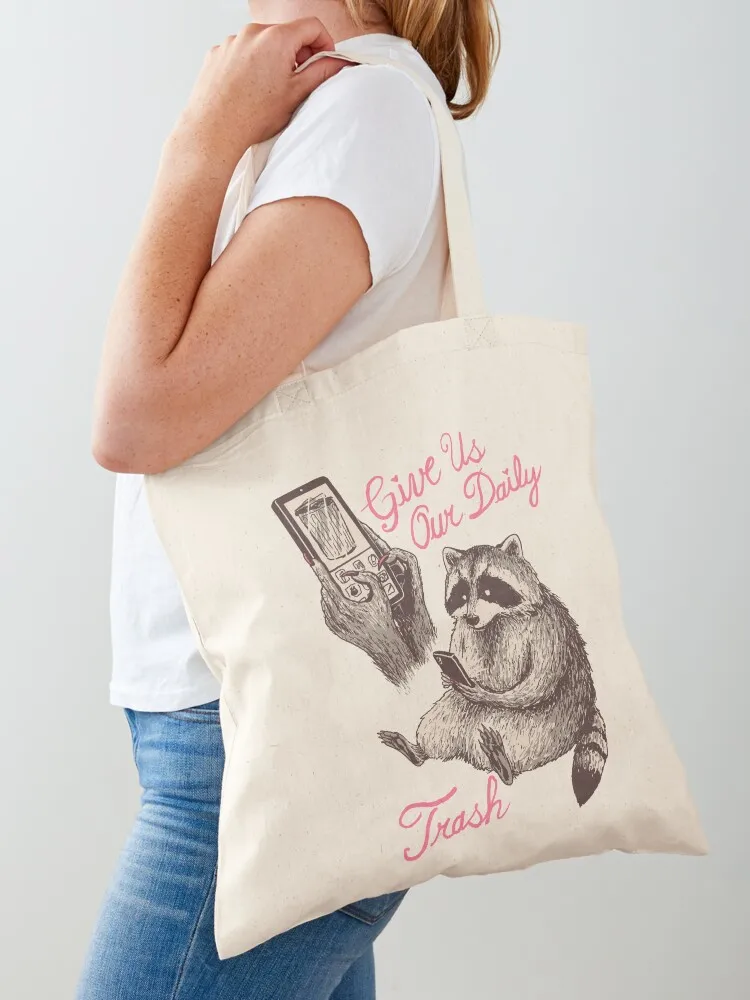 

Give Us Our Daily Trash Tote Bag shopping bag logo eco bag folding Beach hand bags