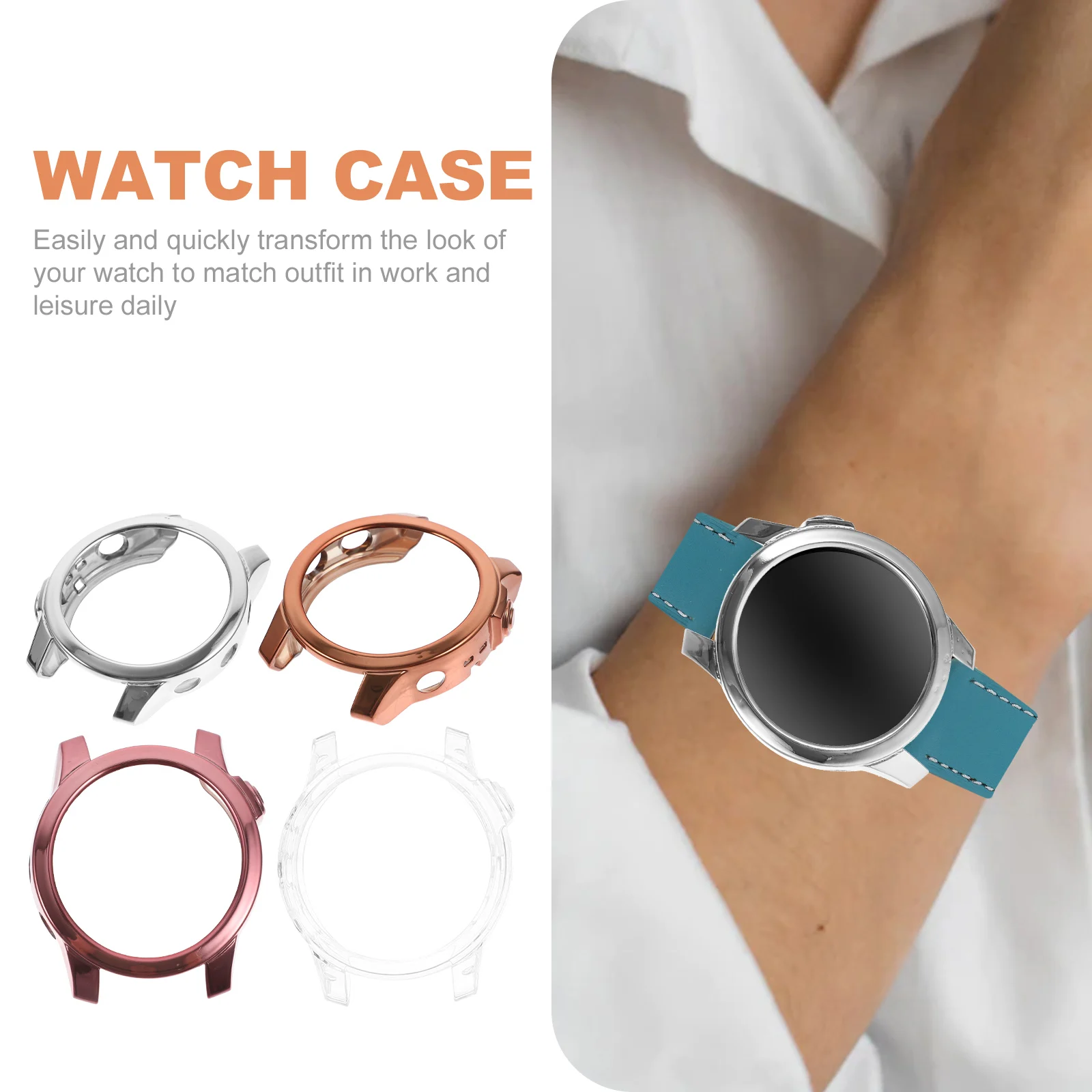 

4 Pcs Watch Case Protective Screen Cover Detachable Covers Anti-shocking Smartwatch