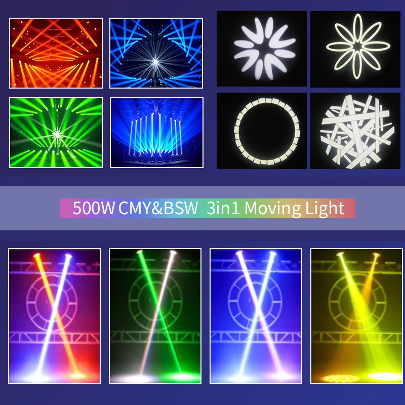 AICPOSE 500W ビームスポットウォッシュ LED ムービングヘッドライト